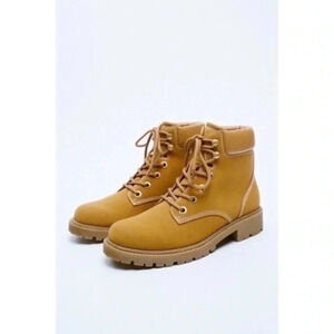 Zara lace up ankle boots Size 11 2175/810